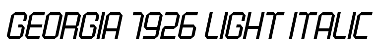 Georgia 1926 Light Italic Font Image