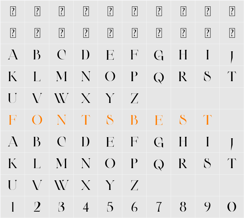 Castlery Character Map
