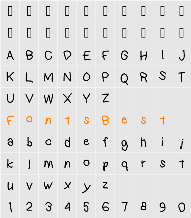 kindergarten Character Map
