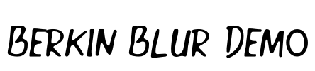 Berkin Blur Demo Font Image