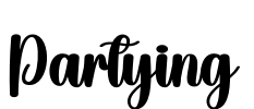 Partying Font Image