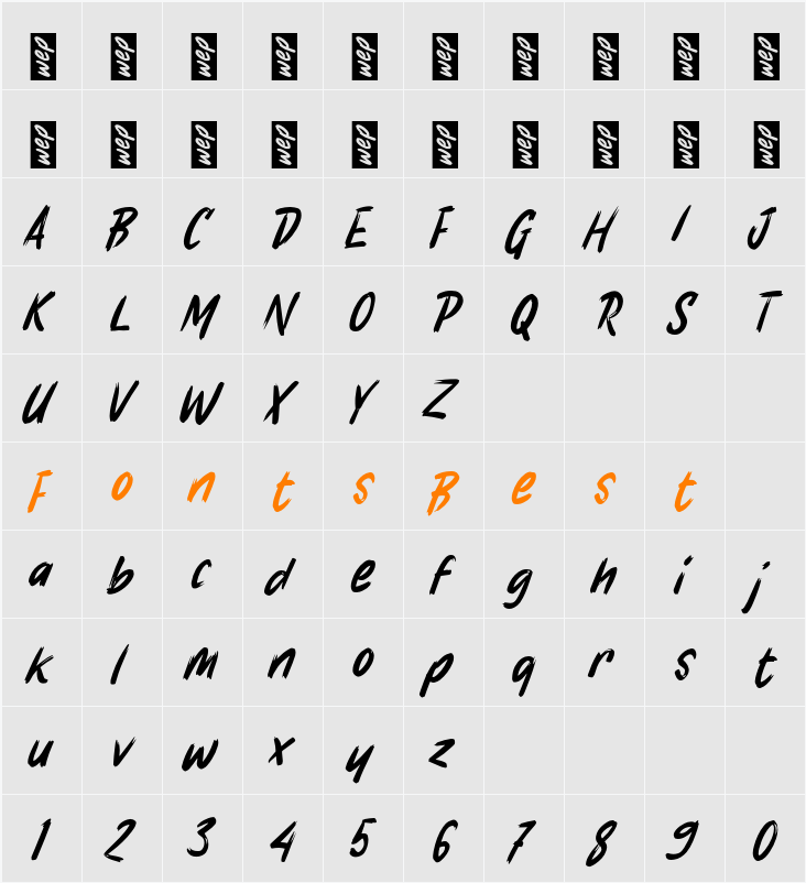 K Kamis Character Map
