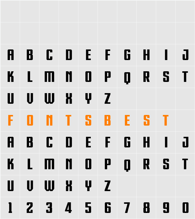 RACE1 KONKRETE BLOKKT NCV Character Map