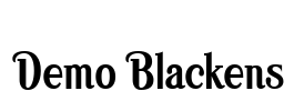 Demo Blackens Font Image