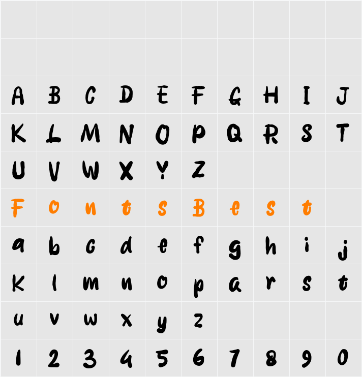 Ranco Character Map