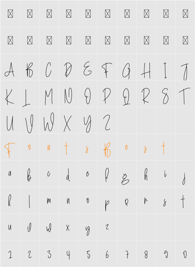 Commingsoon Character Map