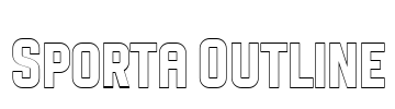 Sporta Outline Font Image