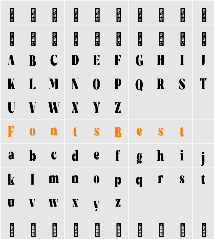 Rigam Semi Condensed Character Map