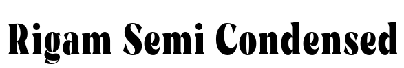 Rigam Semi Condensed Font Image