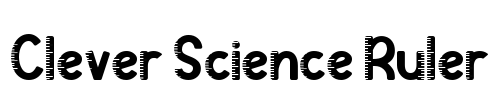 Clever Science Ruler Font Image