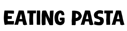 Eating Pasta Font Image