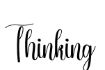 Thinking Font Image