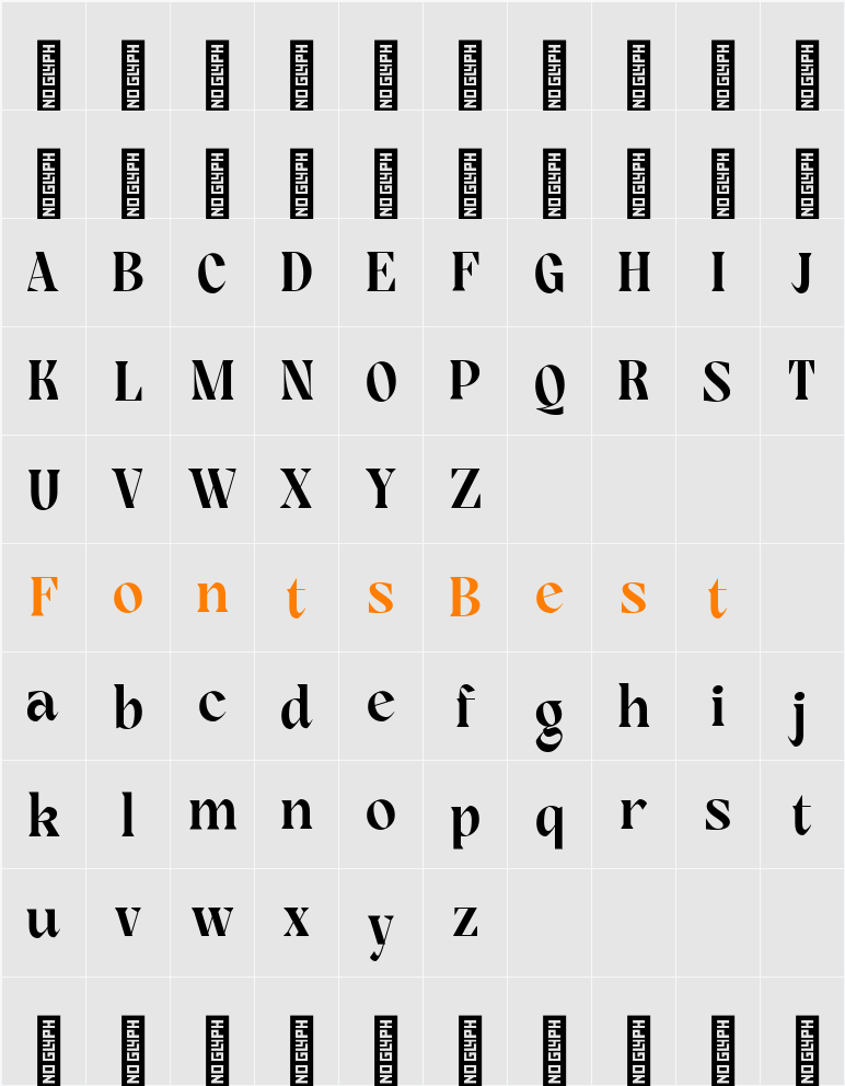 Rogik Semibold Character Map