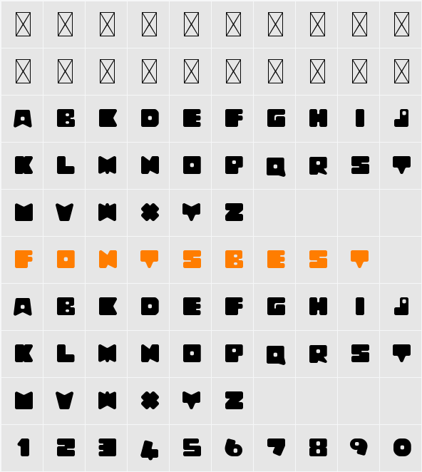 YeniUmut Character Map