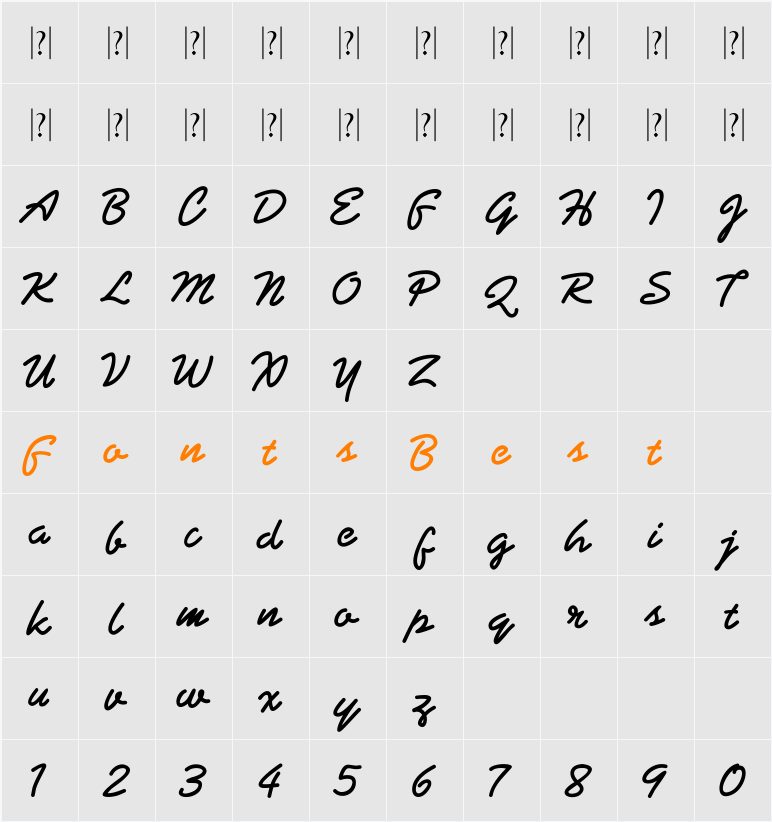Aljameela Character Map
