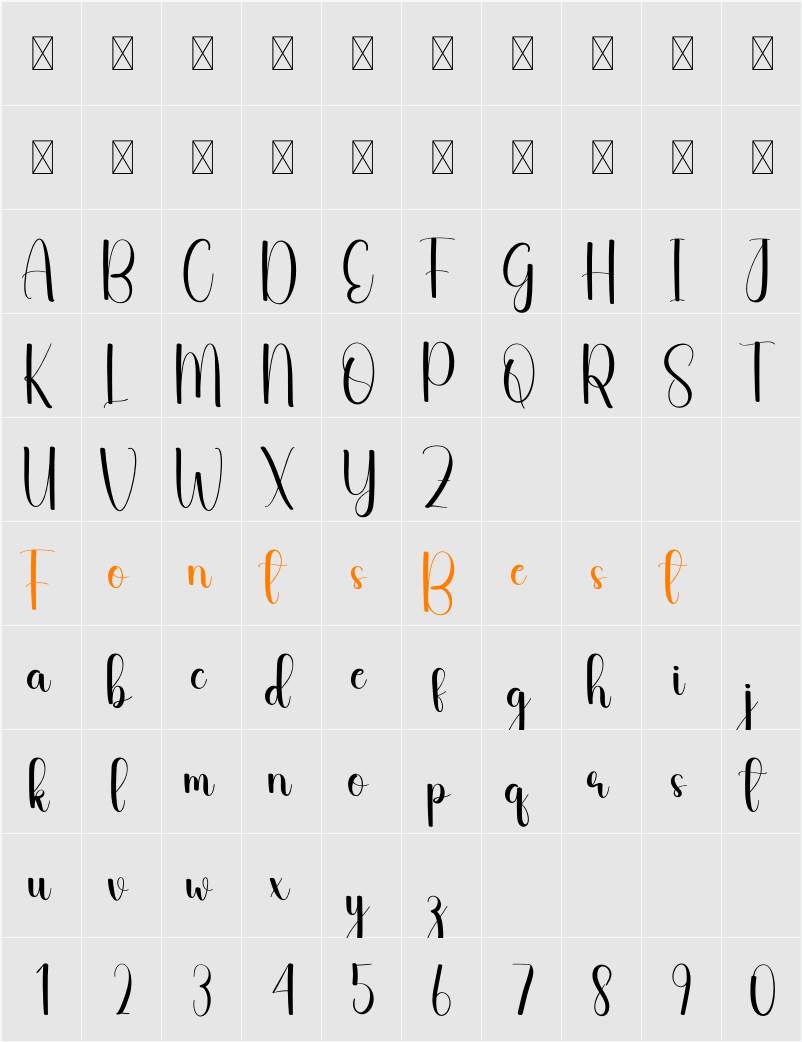 Handheld Character Map