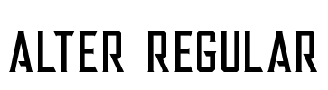 Alter Regular Font Image