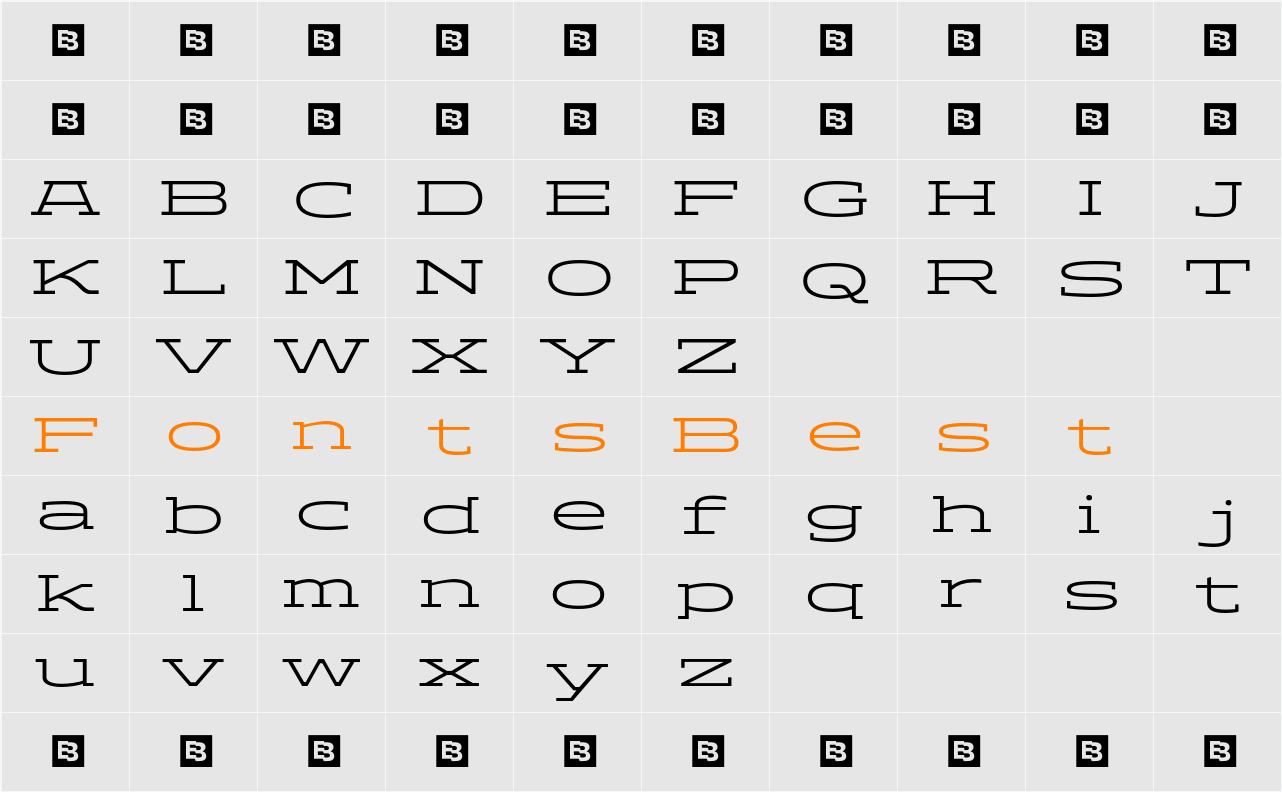 ADEROS TRIAL Light Wide Character Map