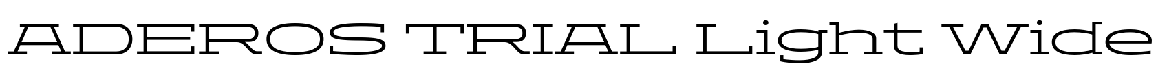 ADEROS TRIAL Light Wide Font Image