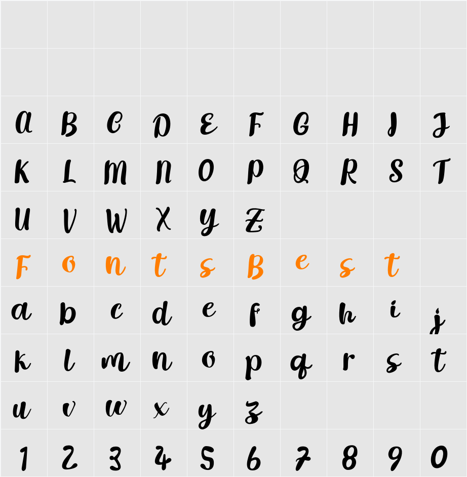 Zigasto Character Map