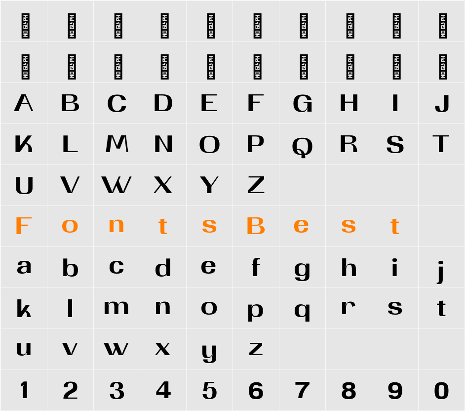 Apro Sans Personal Use Character Map
