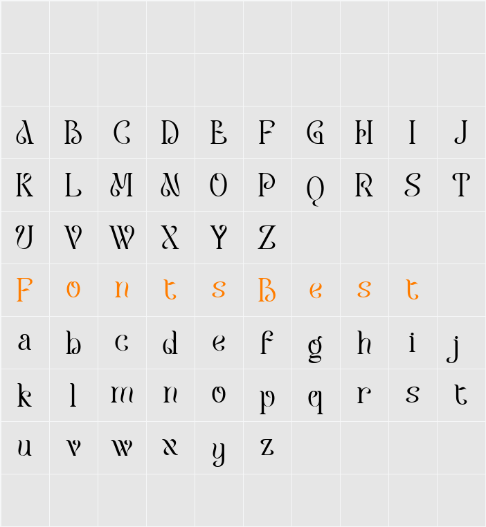 Maure Character Map