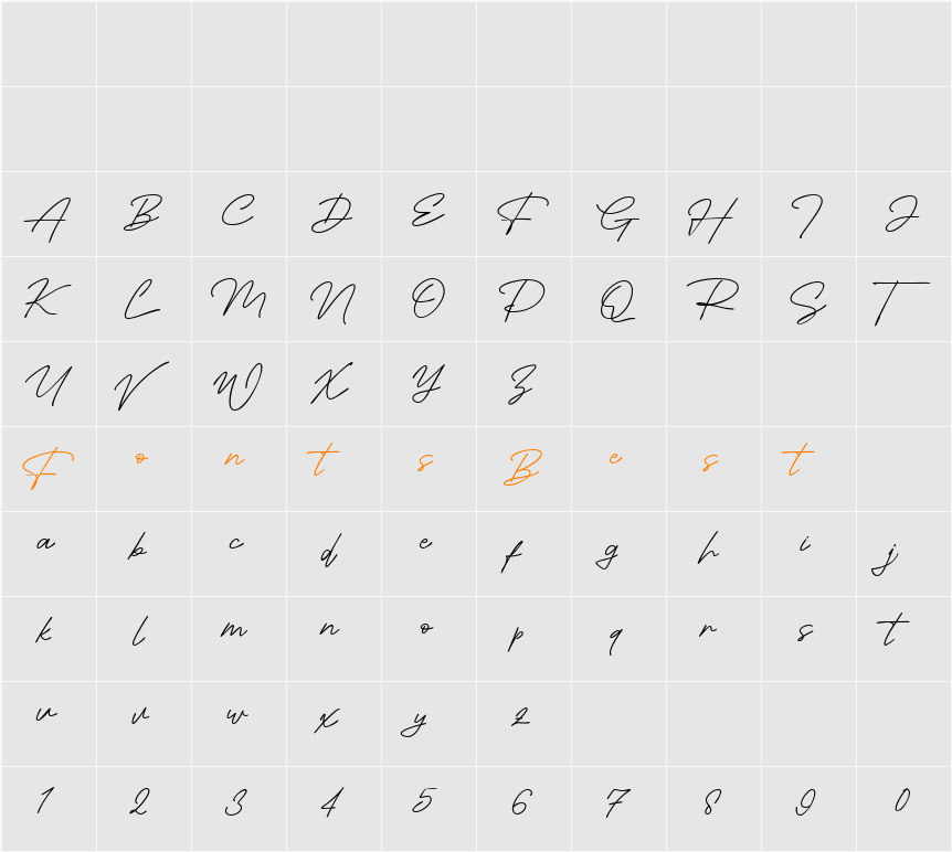 April June Character Map