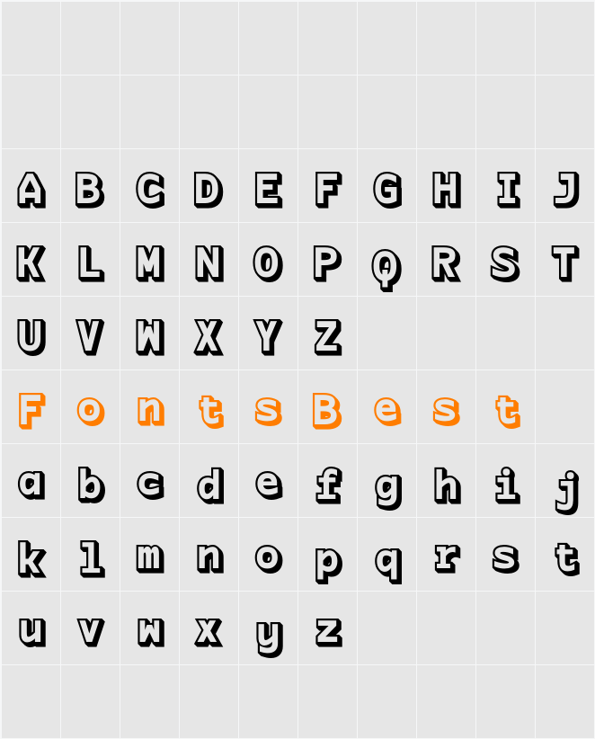 CS Gayle Mono 3D Demo rudeRight Character Map