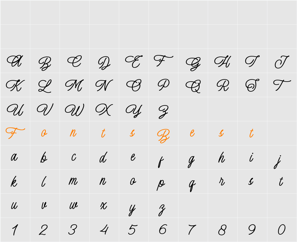 Mathams Walter Med Character Map