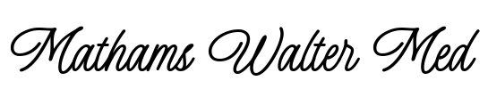 Mathams Walter Med Font Image