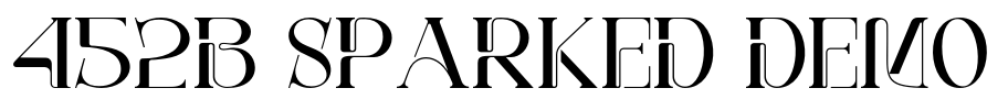 452B Sparked Demo Font Image