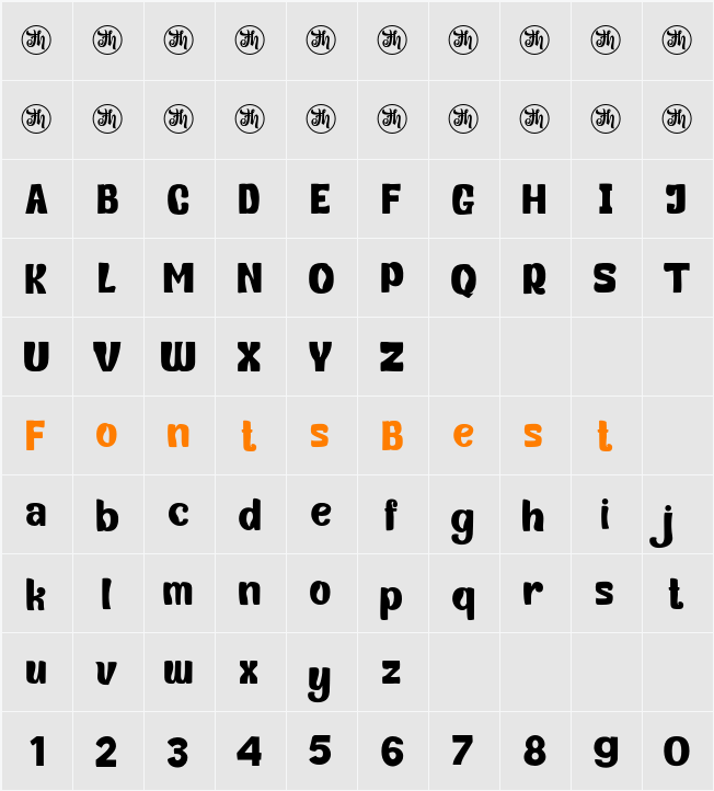 FH Getto Funky FreePersonalUse Character Map