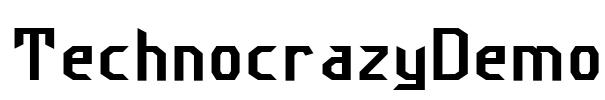 TechnocrazyDemo Font Image