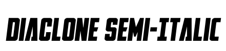 DiaClone Semi-Italic Font Image