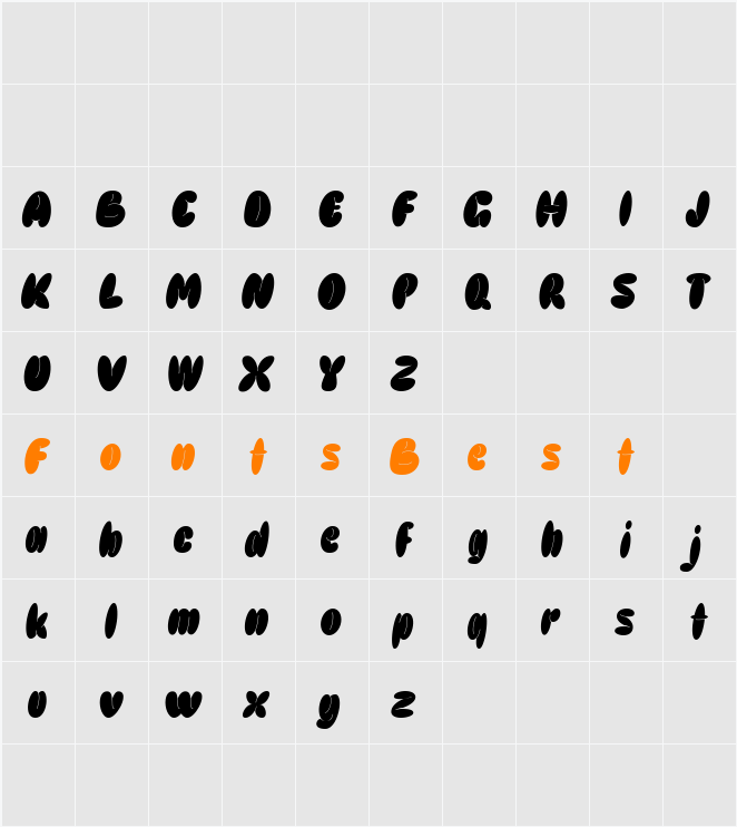 Graphy DEMO Filled Character Map