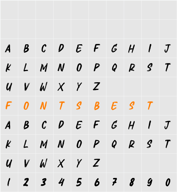 Brushfire Character Map