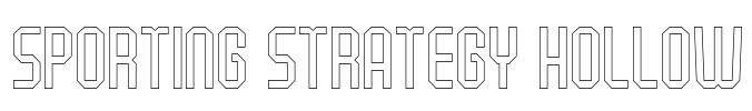 Sporting Strategy Hollow Font Image