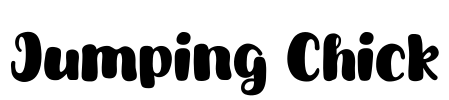 Jumping Chick Font Image