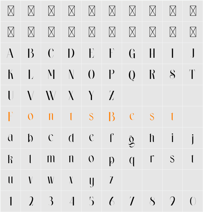 Wastogi Character Map