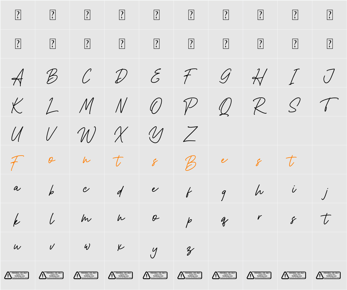 Allvienta Character Map