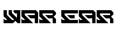 WAR EAR Font Image