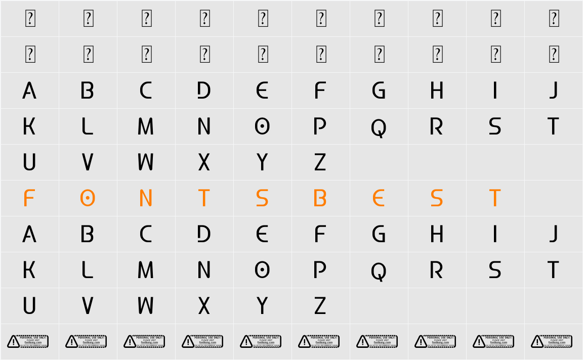 Couplin PERSONAL USE ONLY! Character Map
