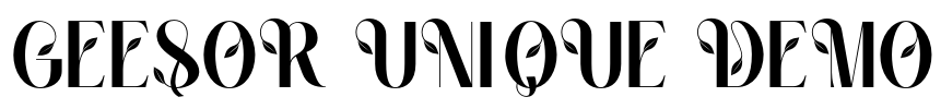 GEESOR UNIQUE DEMO Font Image