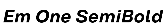Em One SemiBold Font Image