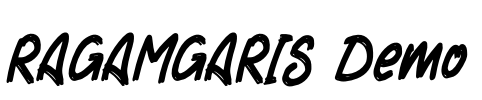 RAGAMGARIS Demo Font Image