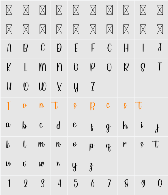 Wipes Character Map