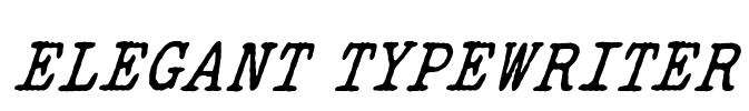 ELEGANT TYPEWRITER Font Image