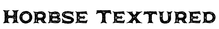 Horbse Textured Font Image