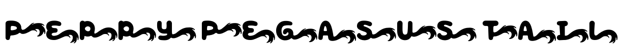 Peppy Pegasus Tail Font Image