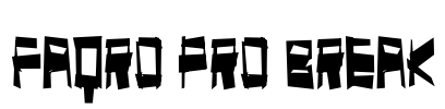 Faqro Pro Break Font Image